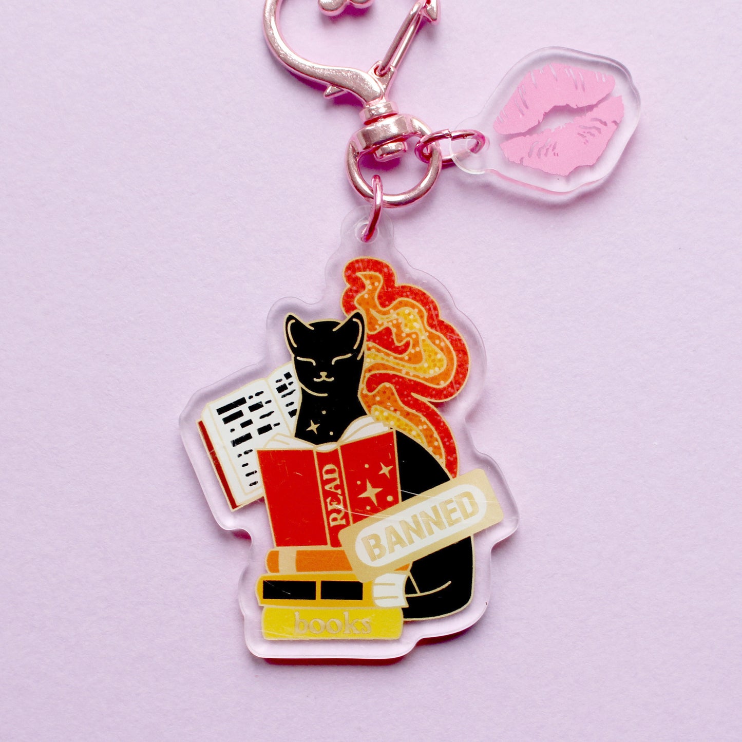 Book Cat Key Chains