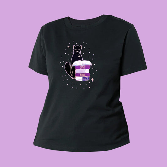 Just One More Page Cat T-Shirt