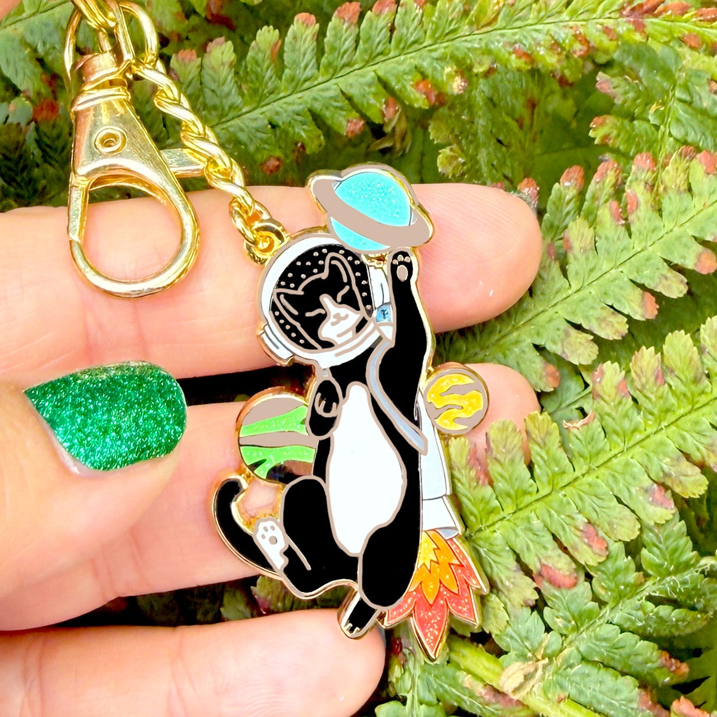 Astronaut Cat keychain