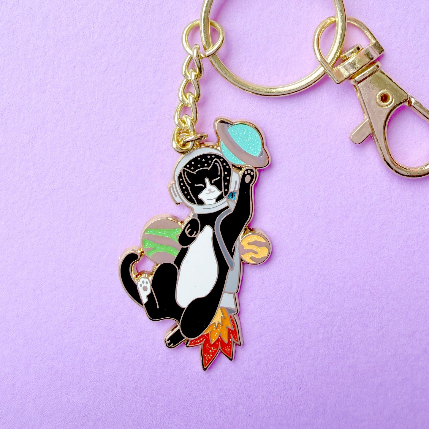 Astronaut Cat keychain