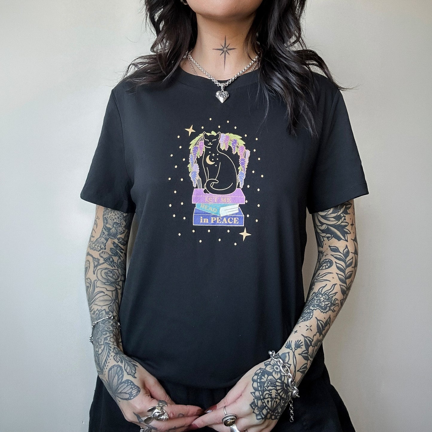 Let me Read in Peace Cat T-Shirt