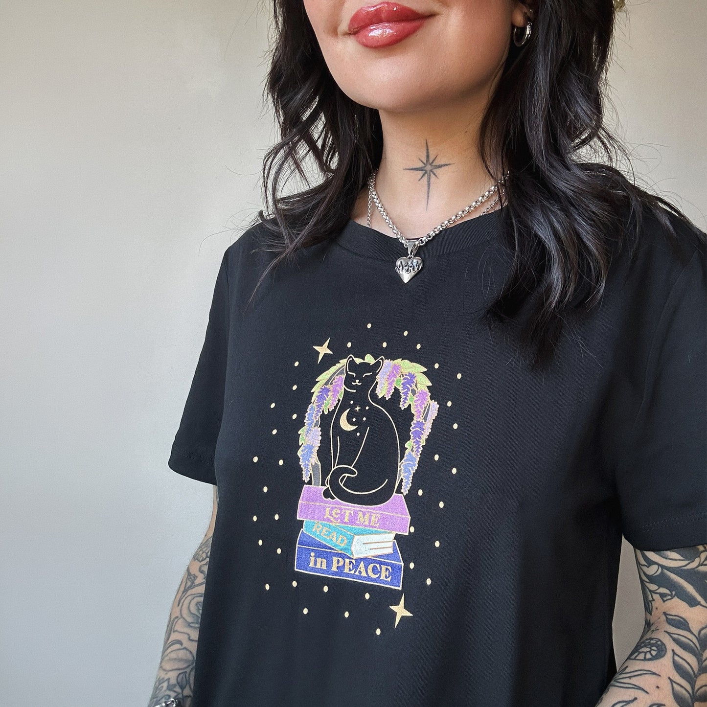 Let me Read in Peace Cat T-Shirt