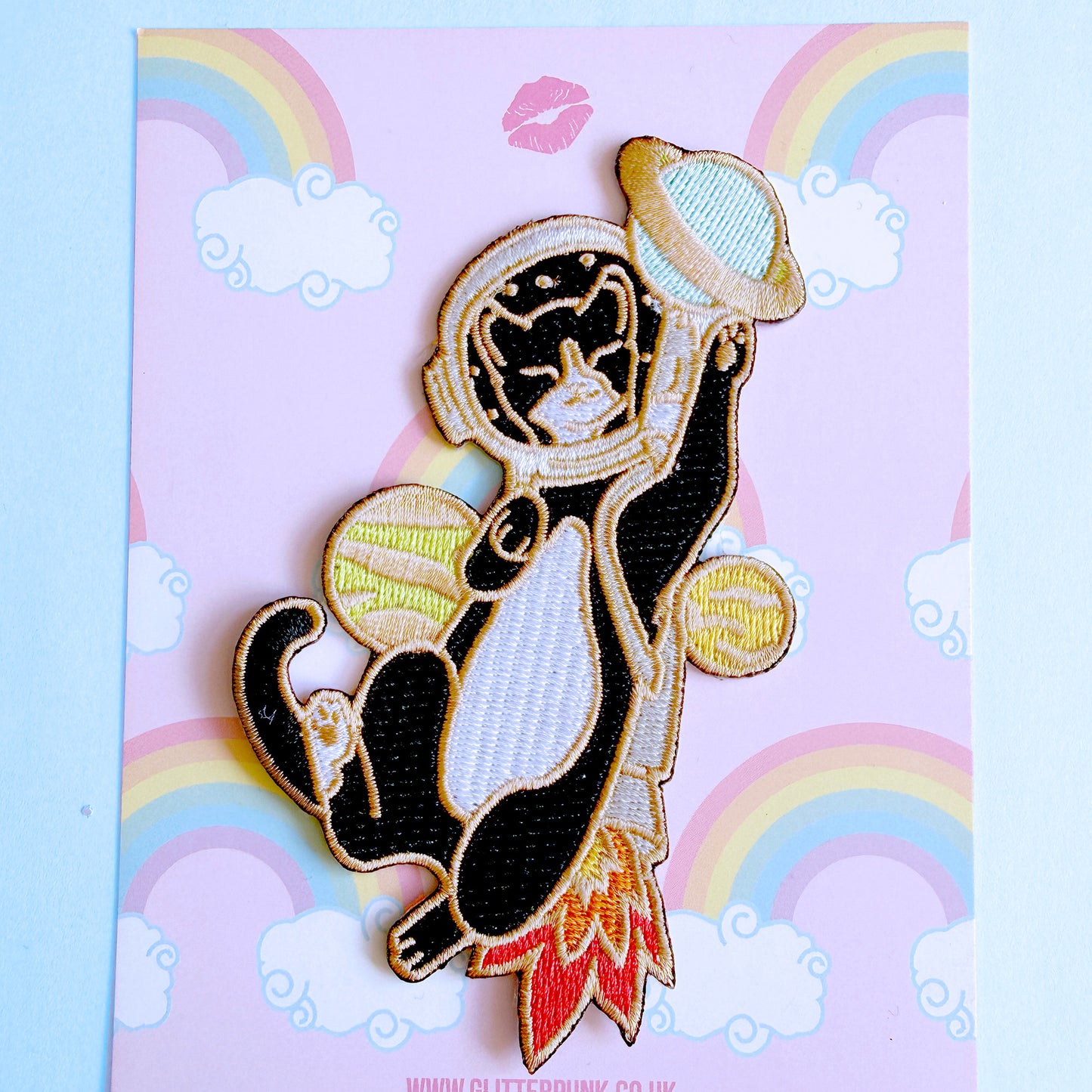Astronaut Cat Embroidered Patch