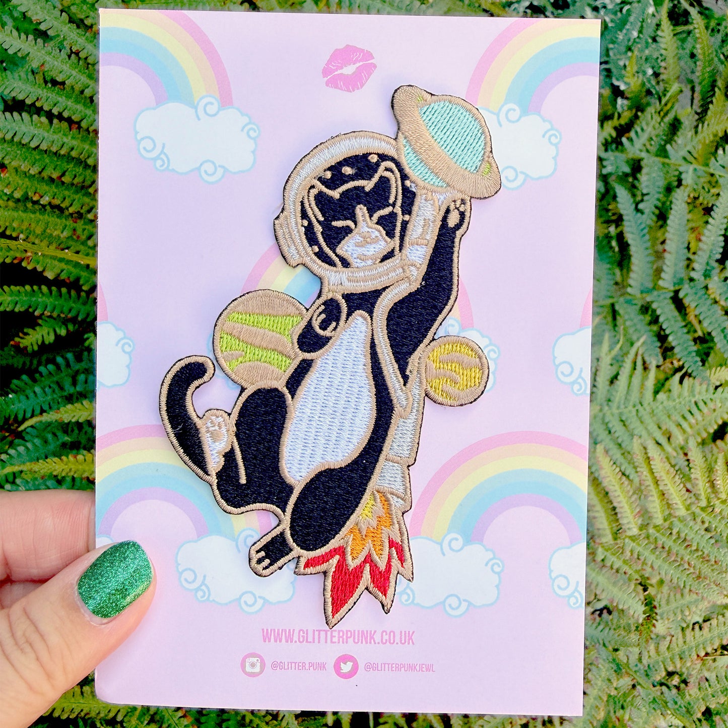 Astronaut Cat Embroidered Patch