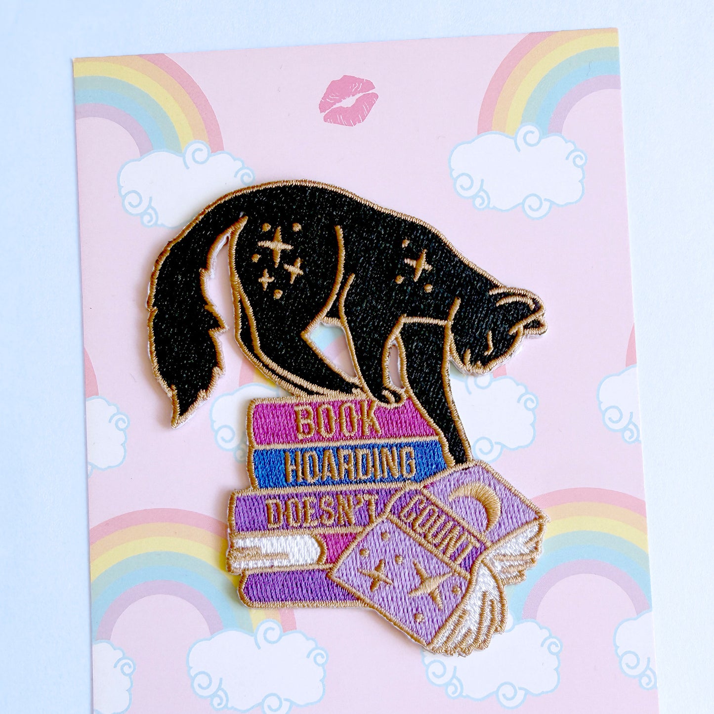 Book Hoarding Doesn't Count Embroidered Patch