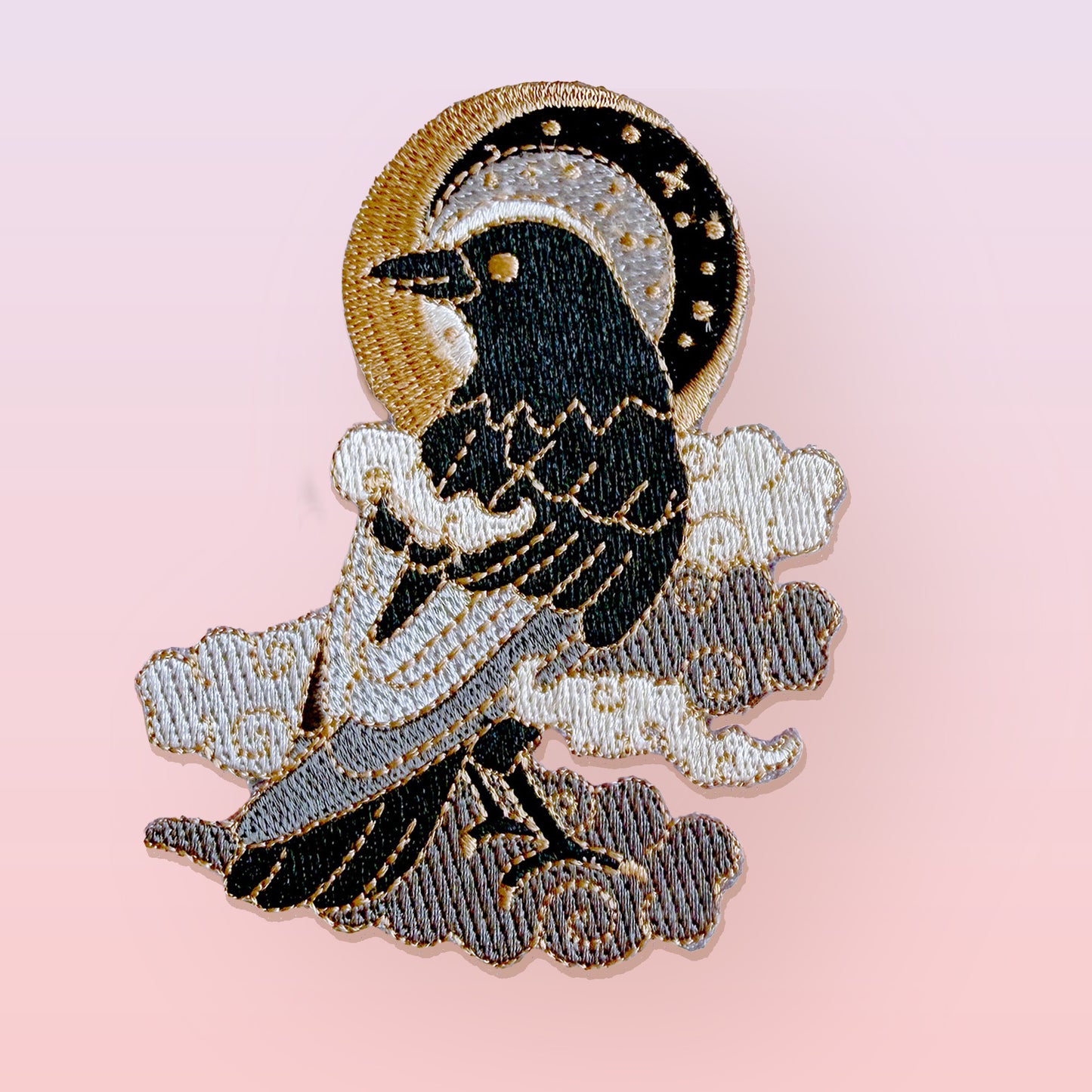 Cloud Crow Embroidered Patch