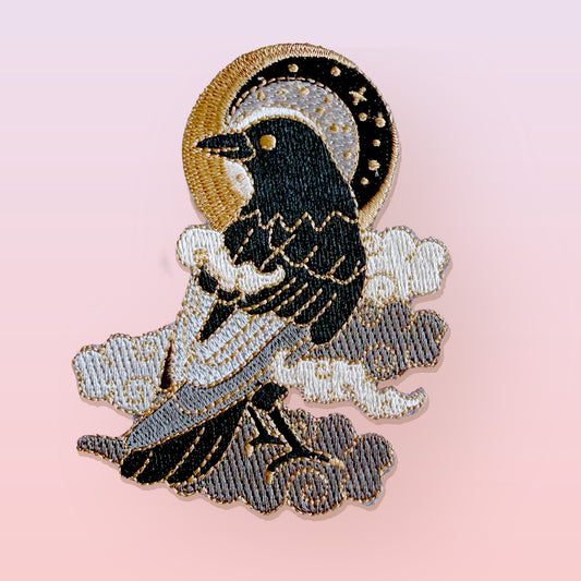 Cloud Crow Embroidered Patch