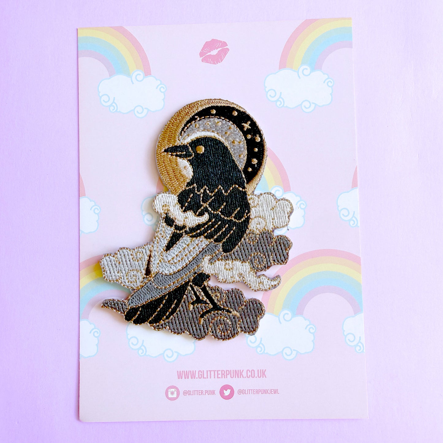 Cloud Crow Embroidered Patch