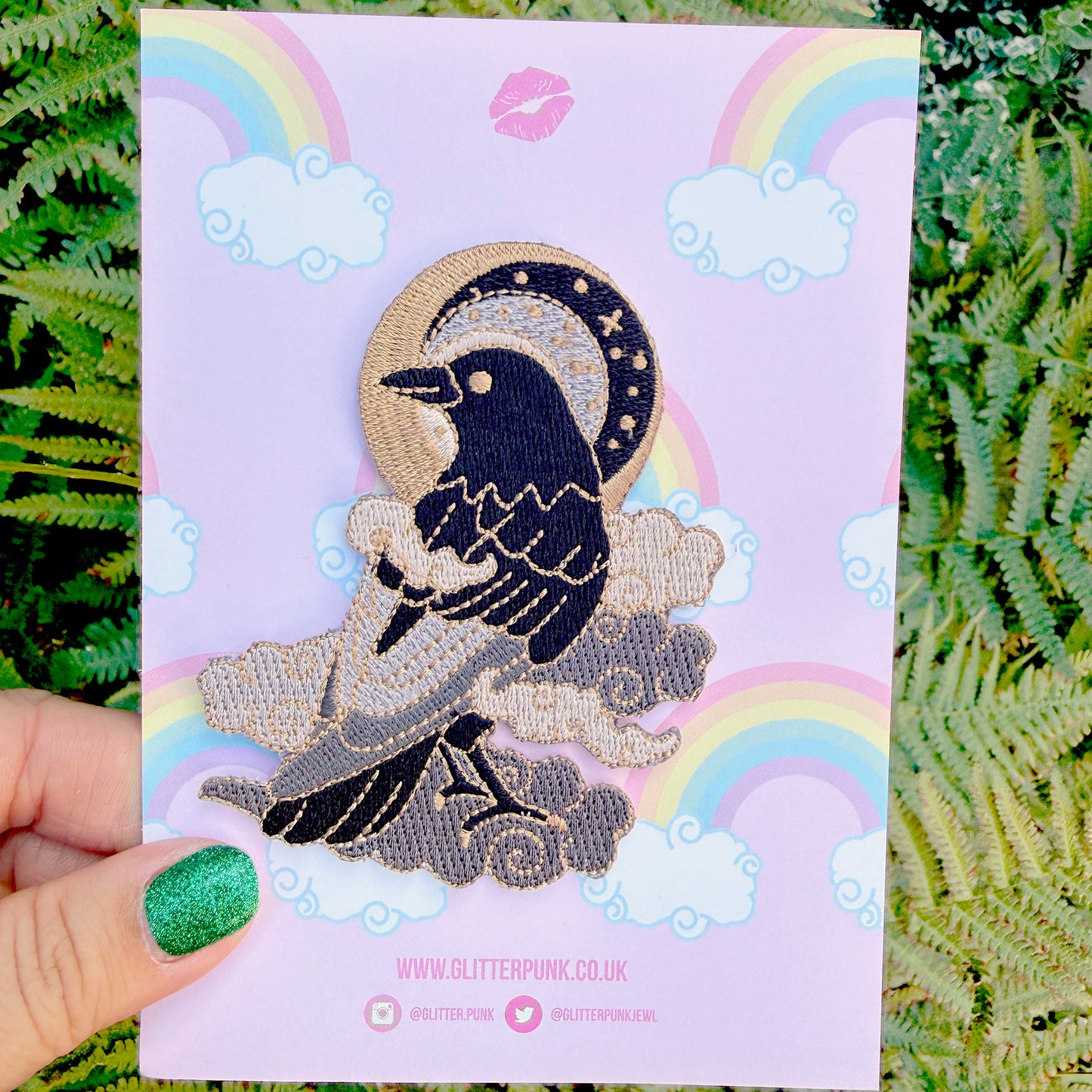 Cloud Crow Embroidered Patch