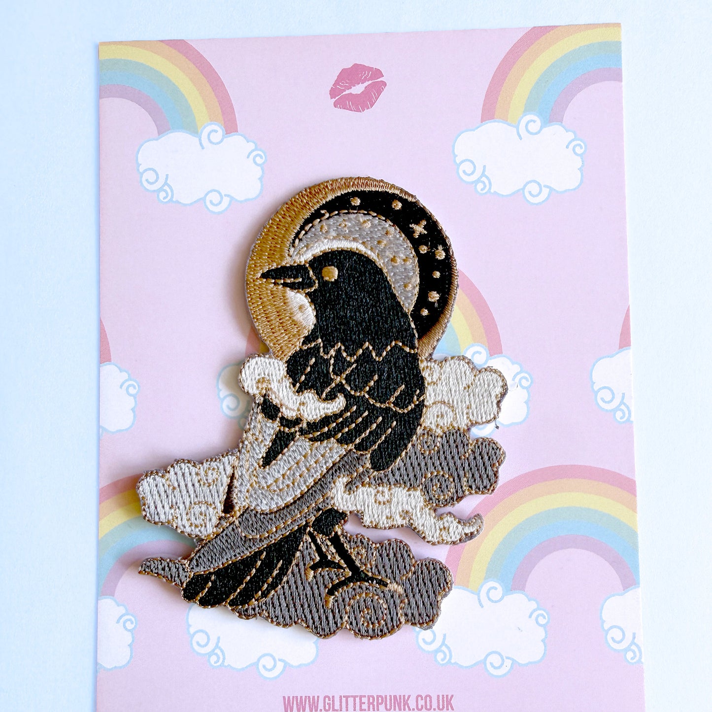 Cloud Crow Embroidered Patch