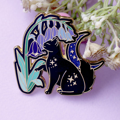 Bluebell Cat Enamel Pin: MLM Pride