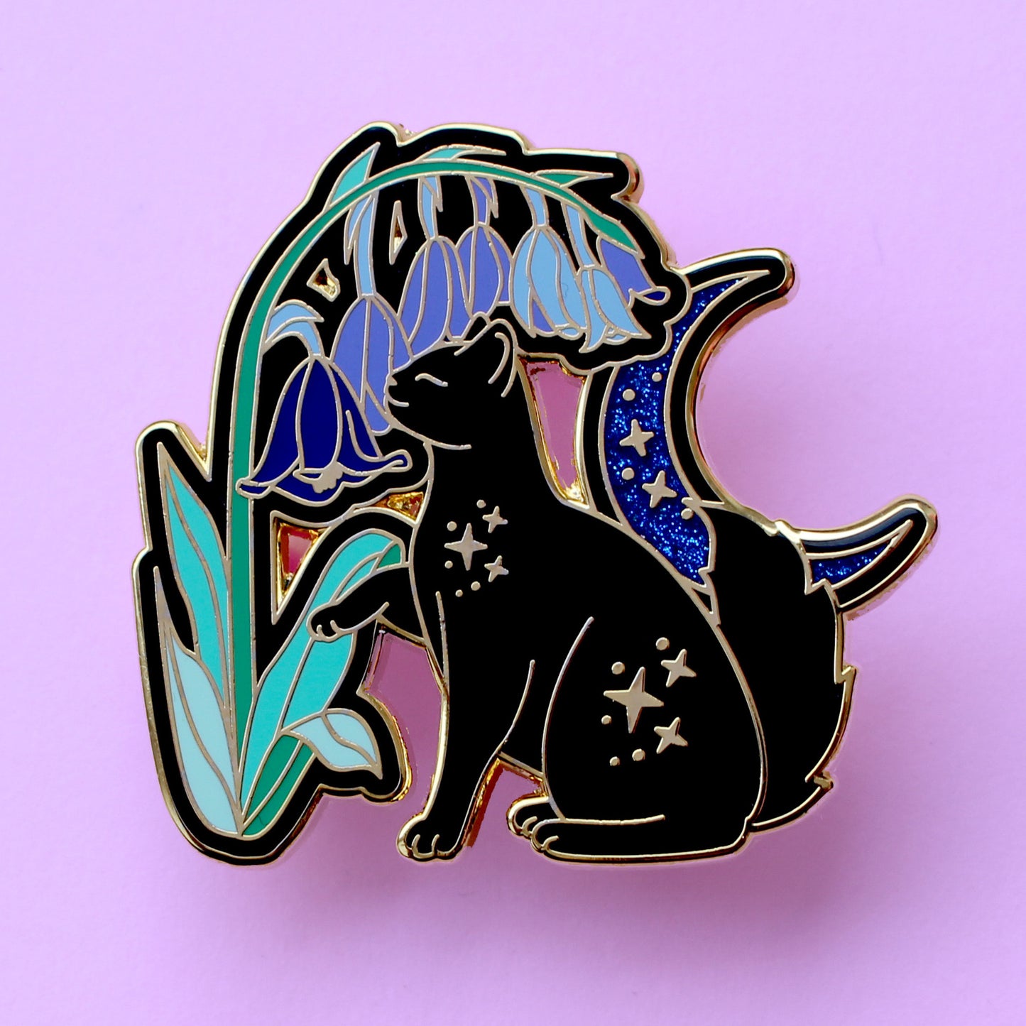 Bluebell Cat Enamel Pin: MLM Pride