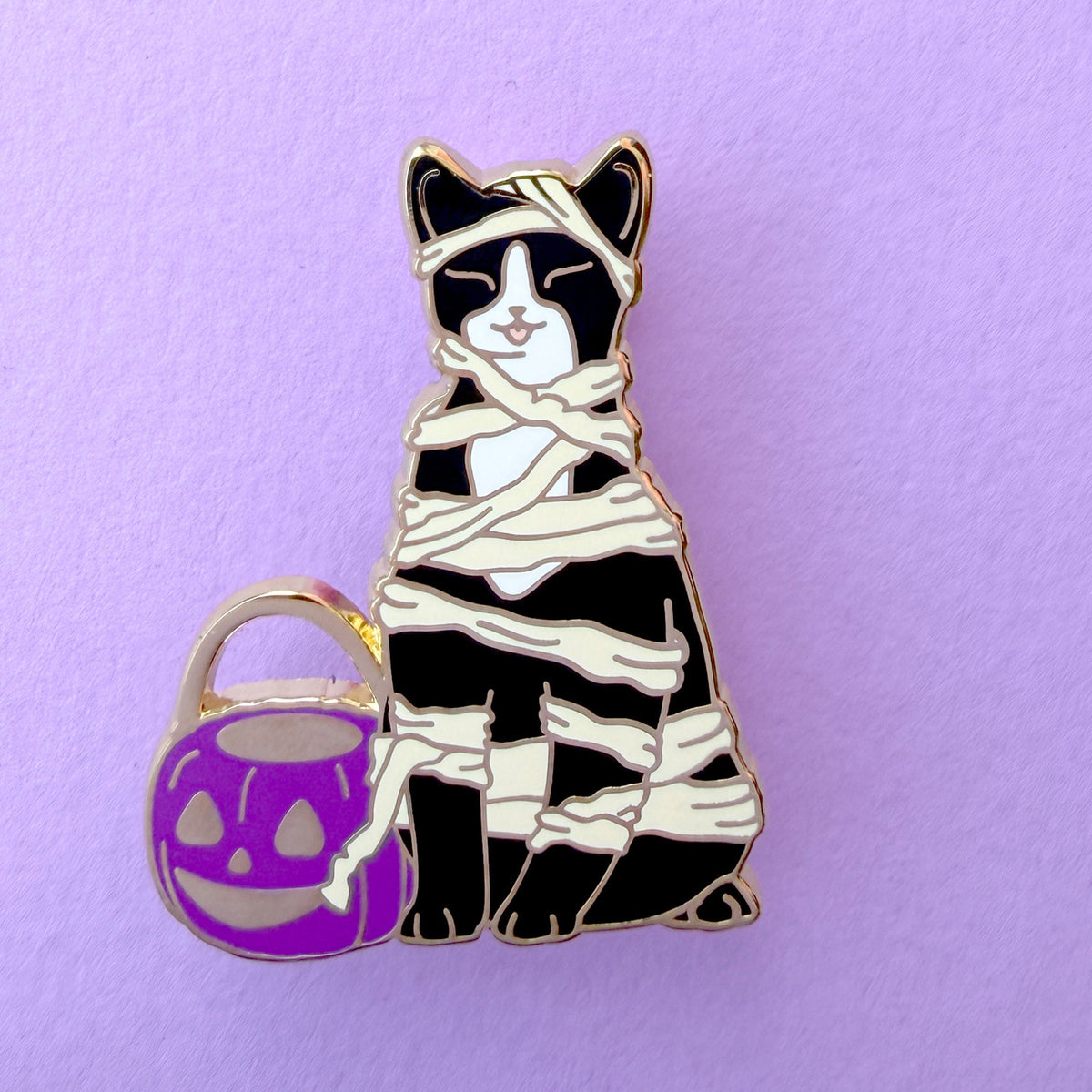 Halloween Mummy Cat Enamel Pin – Halloween Collection