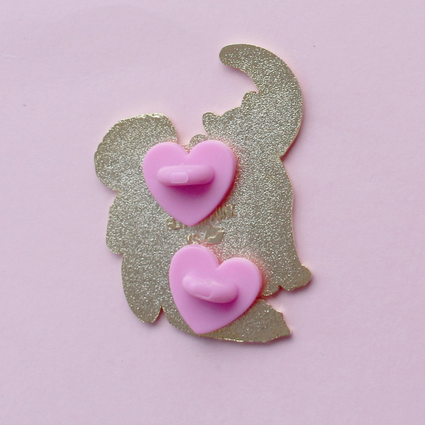 Morning Glory Cat Enamel Pin: Bisexual Pride