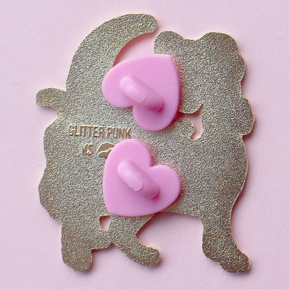 Orchid Cat Enamel Pin: Genderfluid Pride
