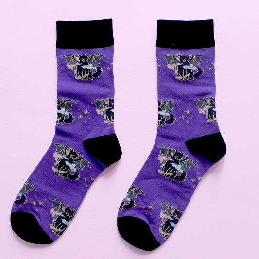 Halloween Vampire Cat Socks