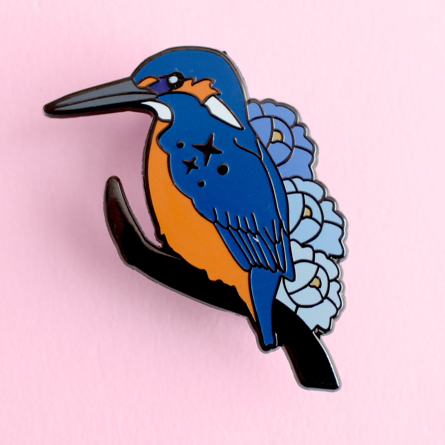 Kingfisher enamel pin