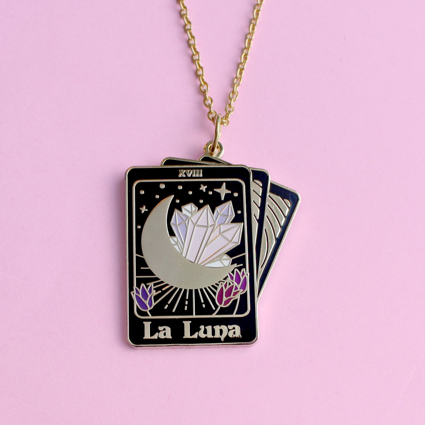La Luna tarot card necklace