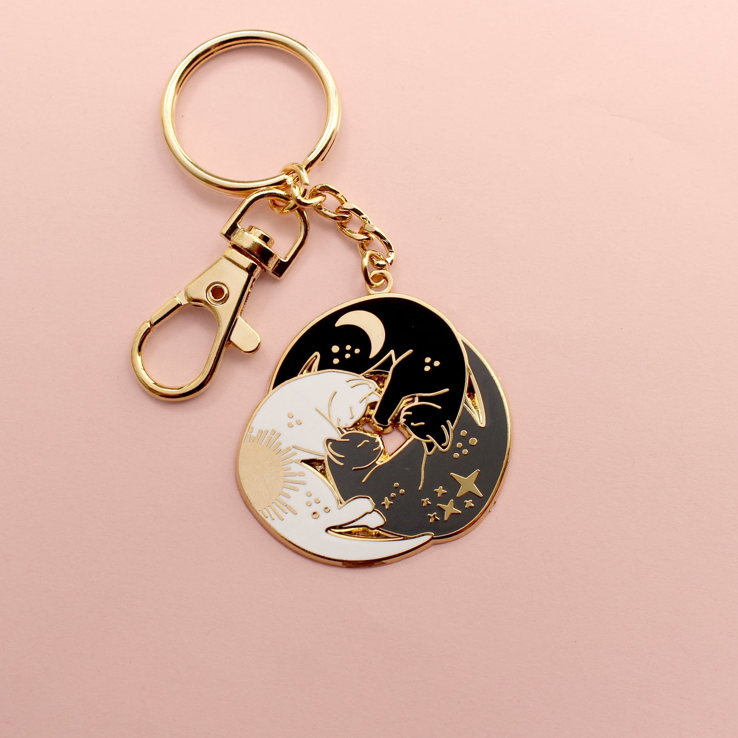 Trio of cats keychain