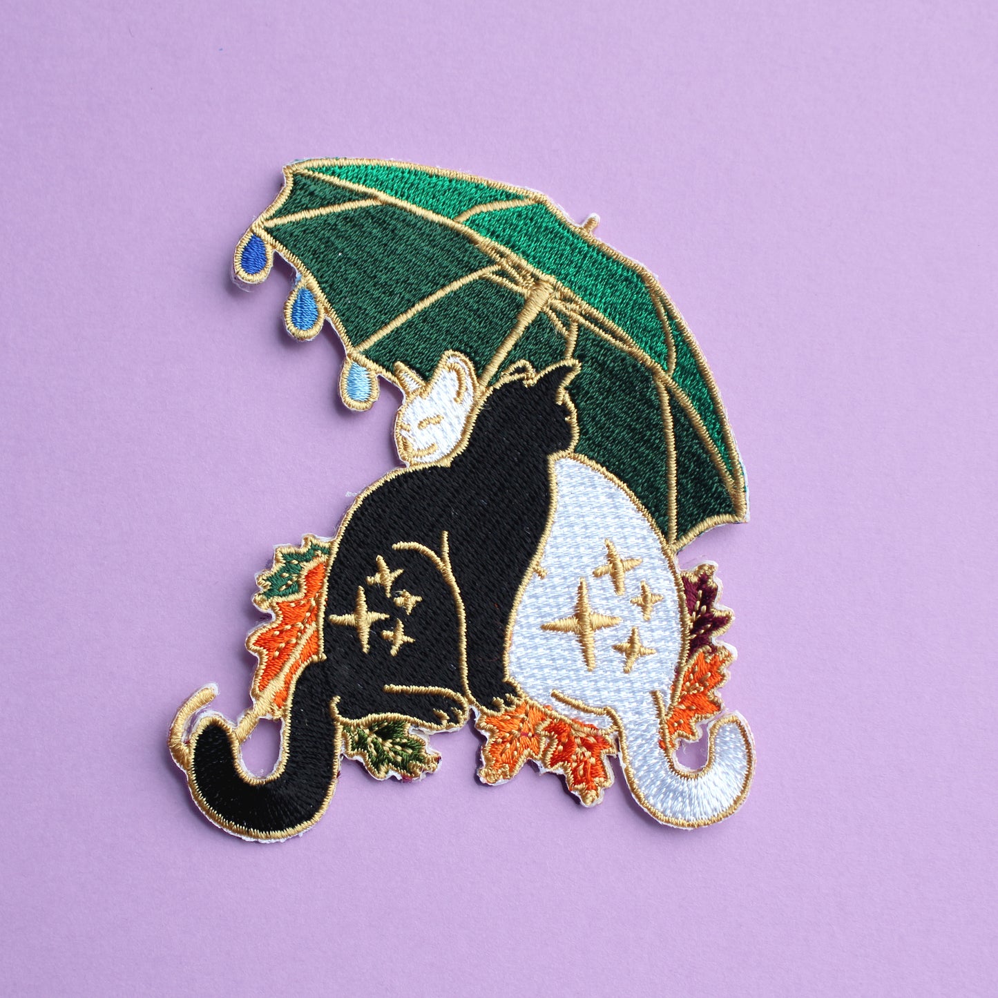 Umbrella Cats Iron-on Patch