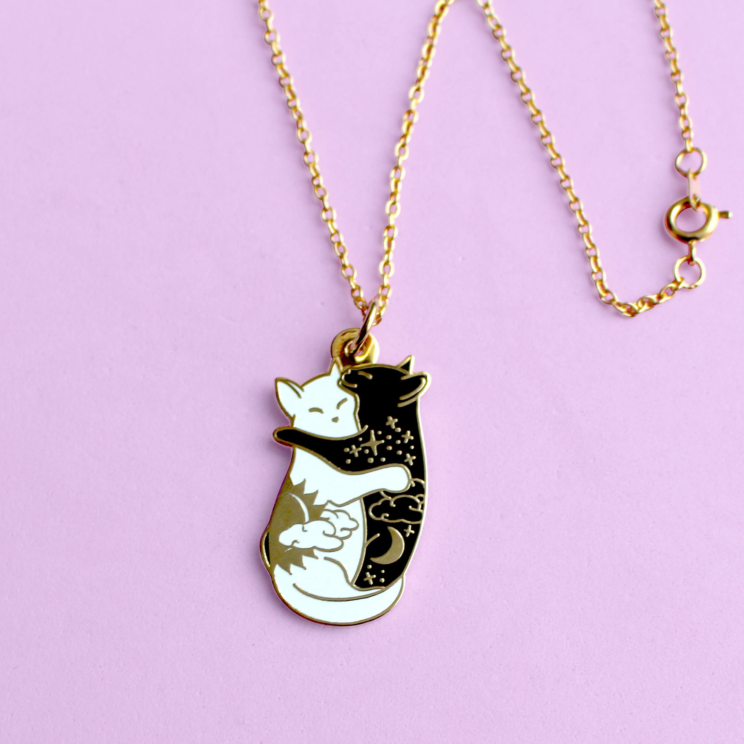 Black Cat Necklace in Sterling Silver, Resin and Diamond Cut Sterling  Silver Chain. Made From Recycled, Upcycled Gift Cards. - Etsy