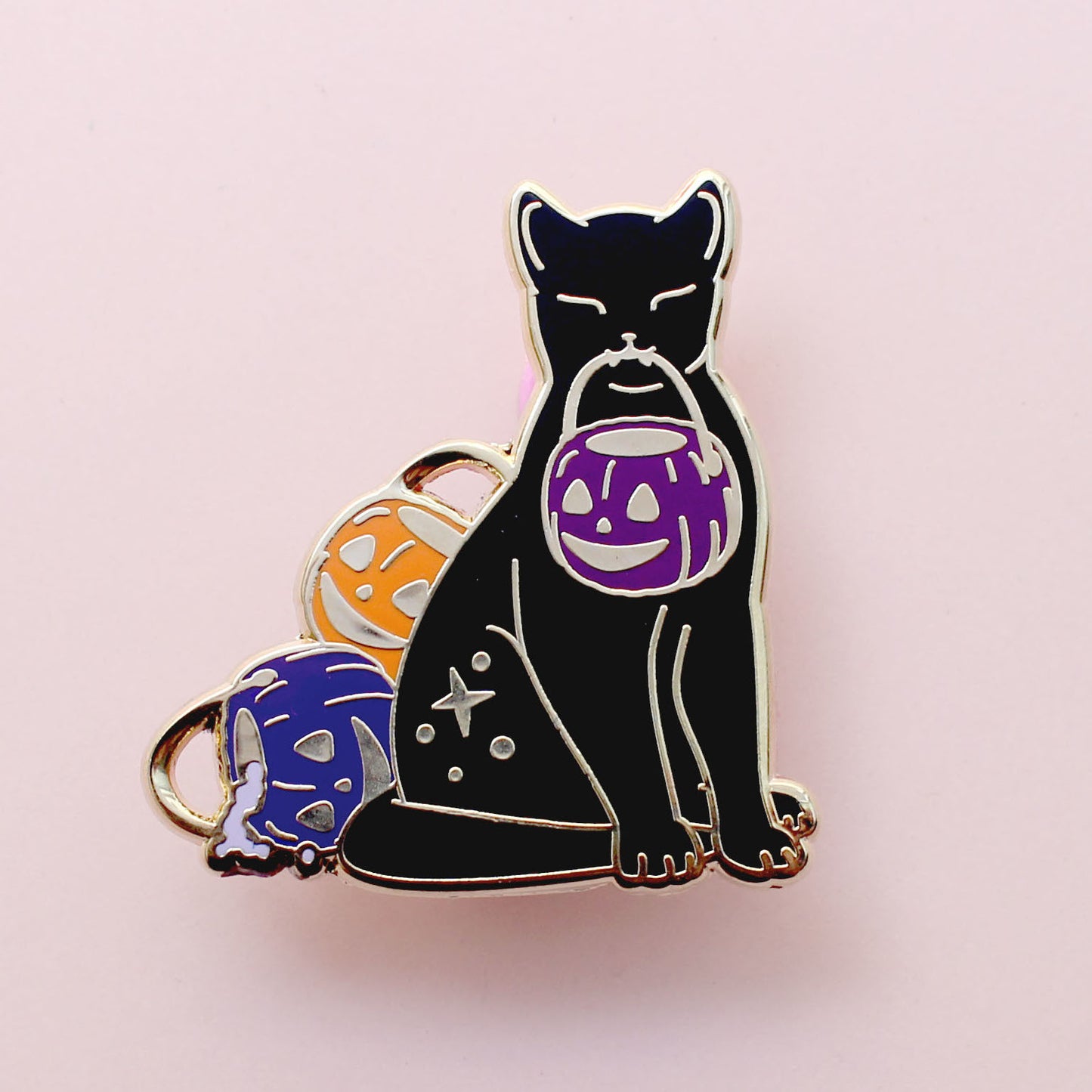 Trick or Treat Cat Enamel pin - Halloween Collection
