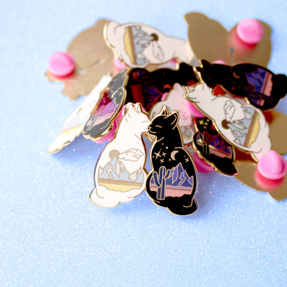 Desert Cats Enamel pin