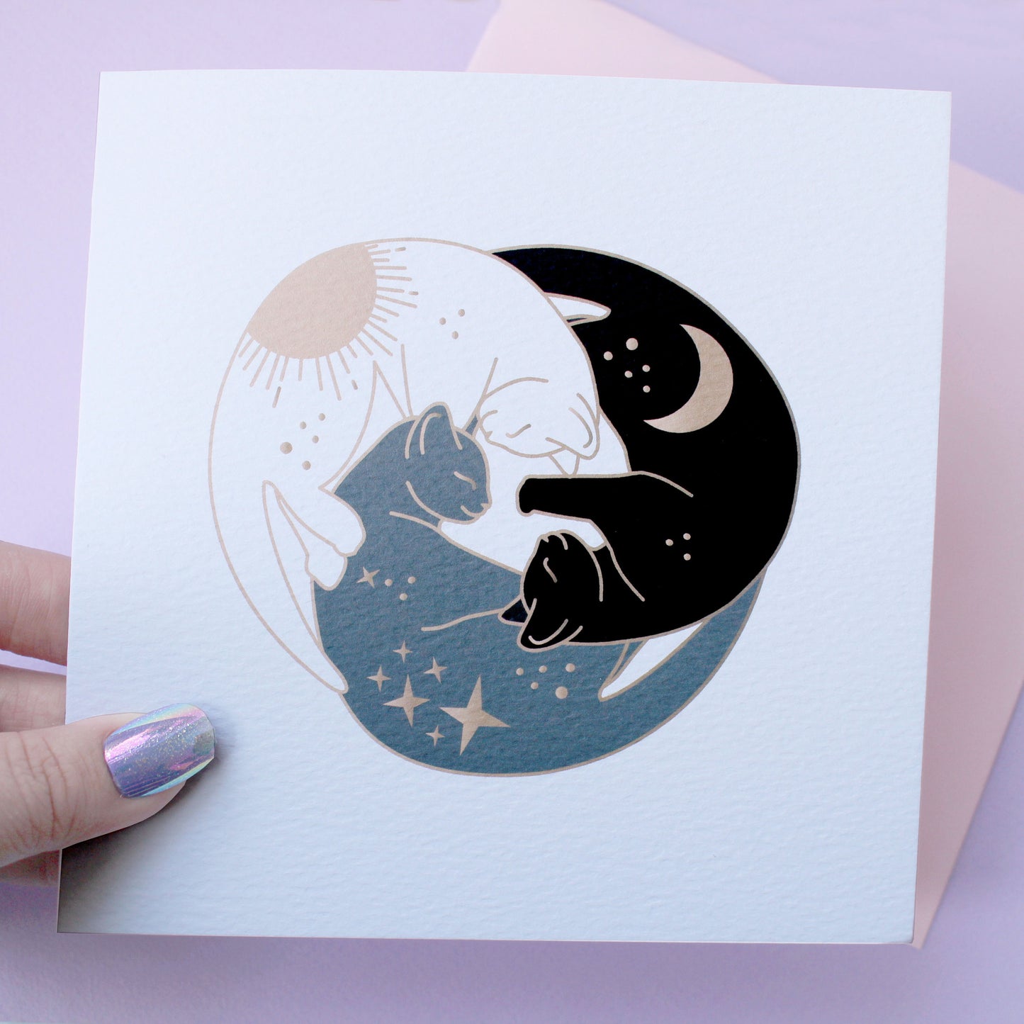 Trio of cats card