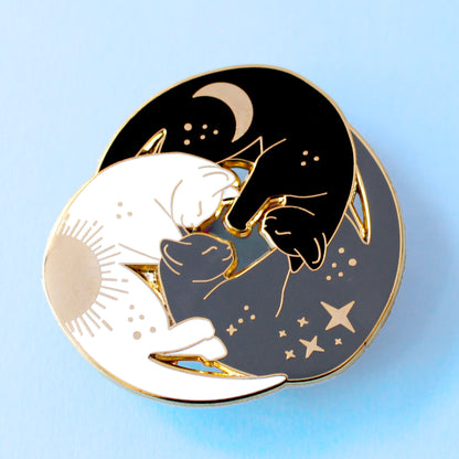 Trio of cats enamel pin