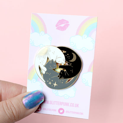 Trio of cats enamel pin