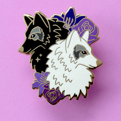 Wolf enamel pin