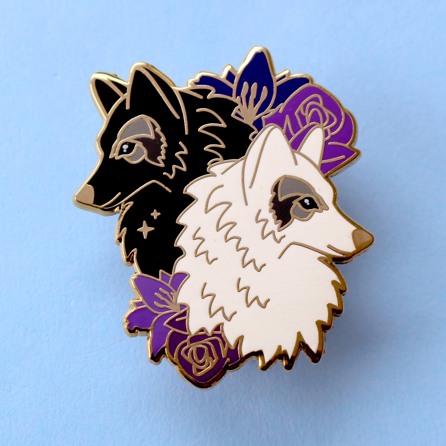 Wolf enamel pin