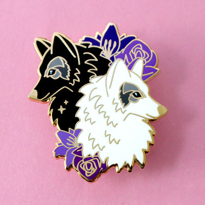 Wolf enamel pin
