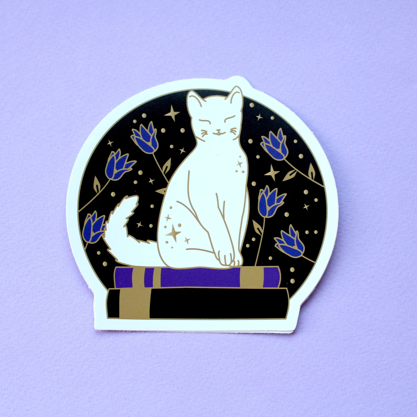 Book cat sticker