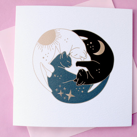 Trio of cats card