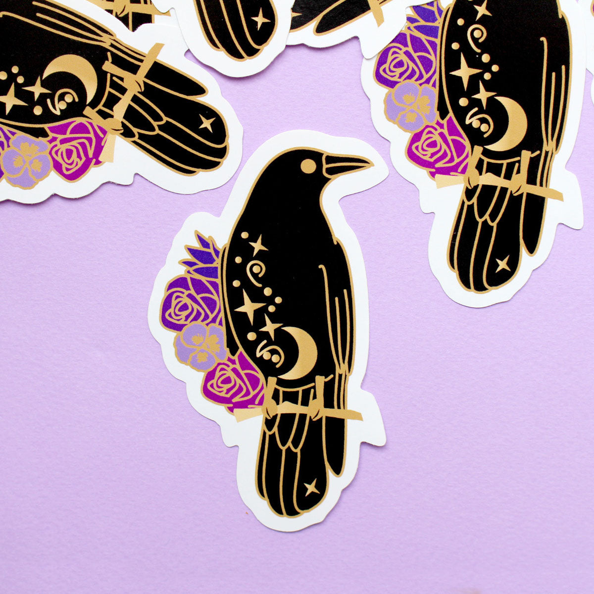 Crow Sticker – Glitter Punk